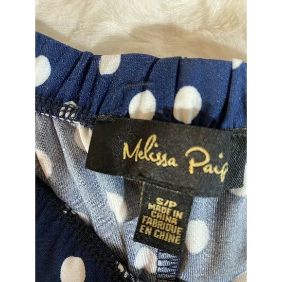 MELISSA PAIGE “on the dot” blue white Pants - Picture 4 of 6